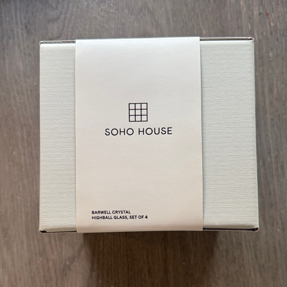 NWT Soho House Barwell Crystal Highball Glass Set